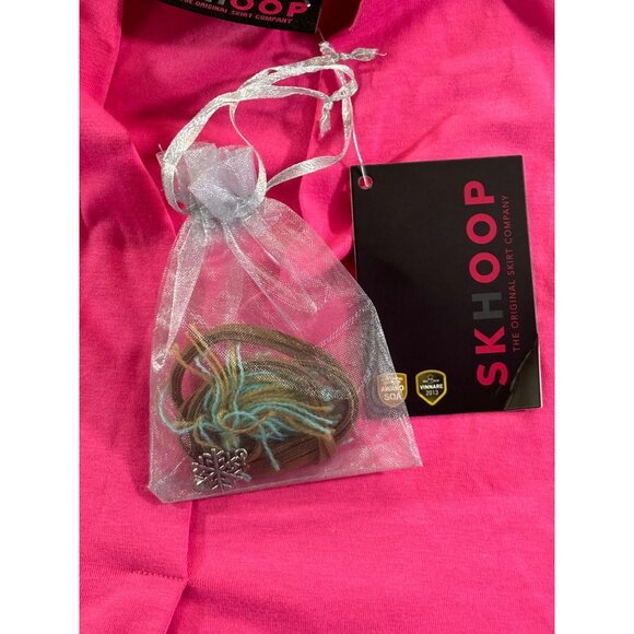 Skhoop Shirt Women's Small pink sleeveless V-Neck blouse NWT and Necklace - Picture 6 of 10